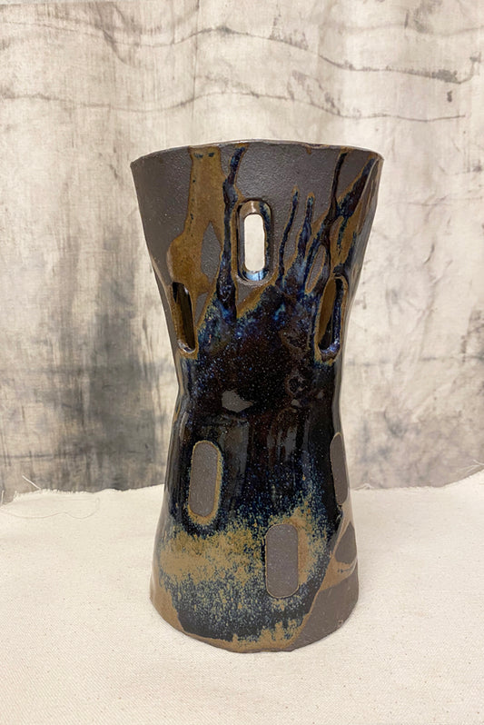 CUT VASE, BLUE